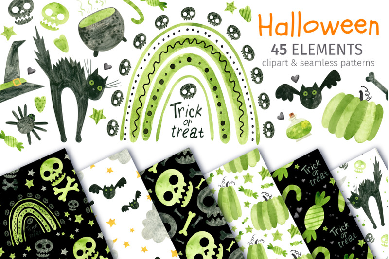 green-halloween-clipart-amp-patterns