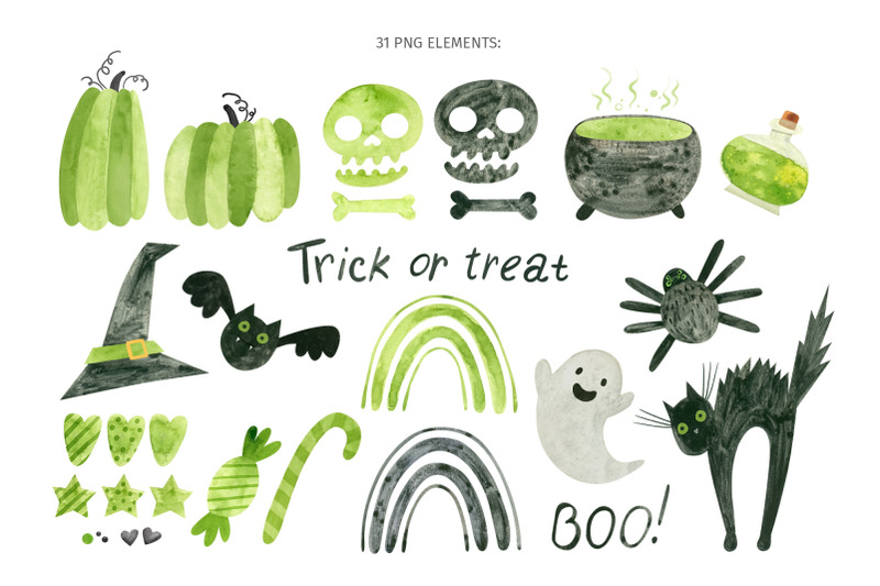 green-halloween-clipart-amp-patterns