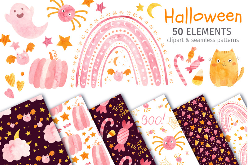 pink-halloween-clipart-amp-patterns