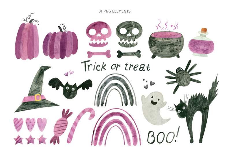 violet-halloween-clipart-amp-patterns