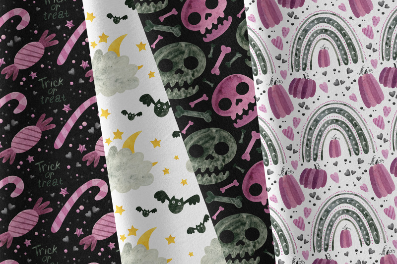 violet-halloween-clipart-amp-patterns