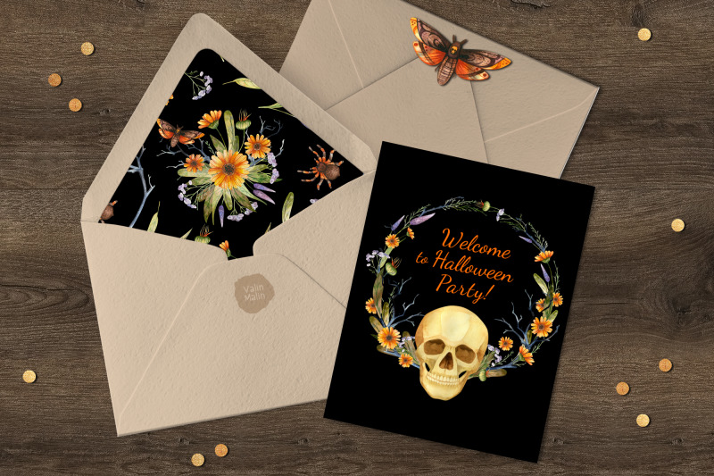 watercolor-halloween-clipart-patterns-invitation-card-templates