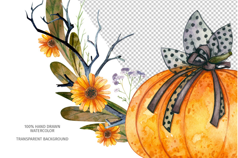 watercolor-halloween-clipart-patterns-invitation-card-templates