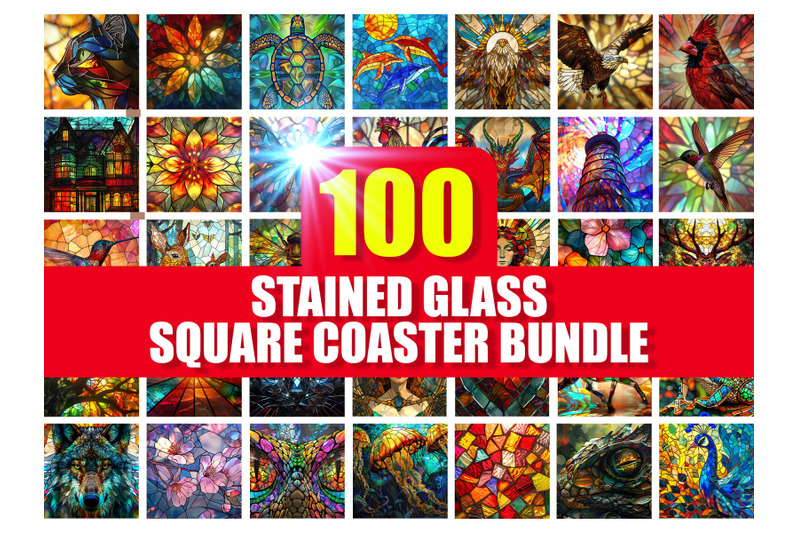 100-stained-glass-square-coaster-bundle
