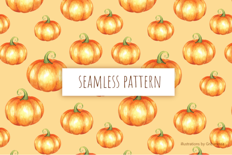 watercolor-pumpkin-seamless-pattern