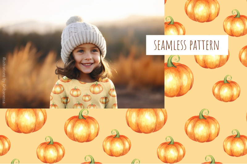 watercolor-pumpkin-seamless-pattern