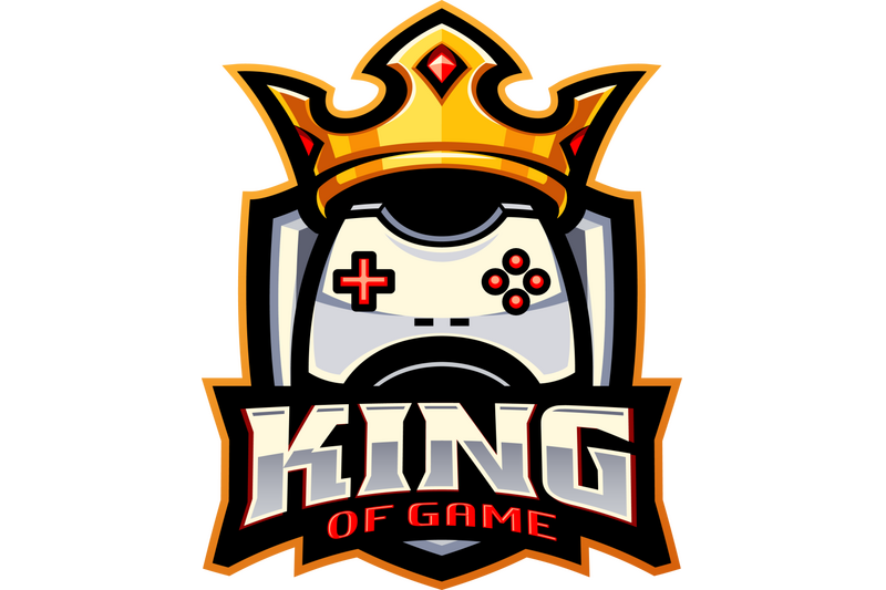 king-of-game-esport-mascot-logo-design