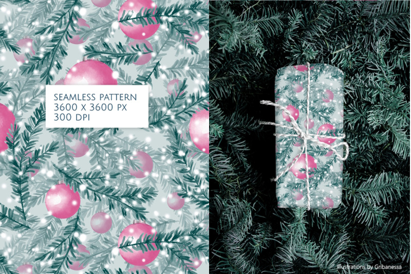 christmas-branches-and-ornaments-pattern
