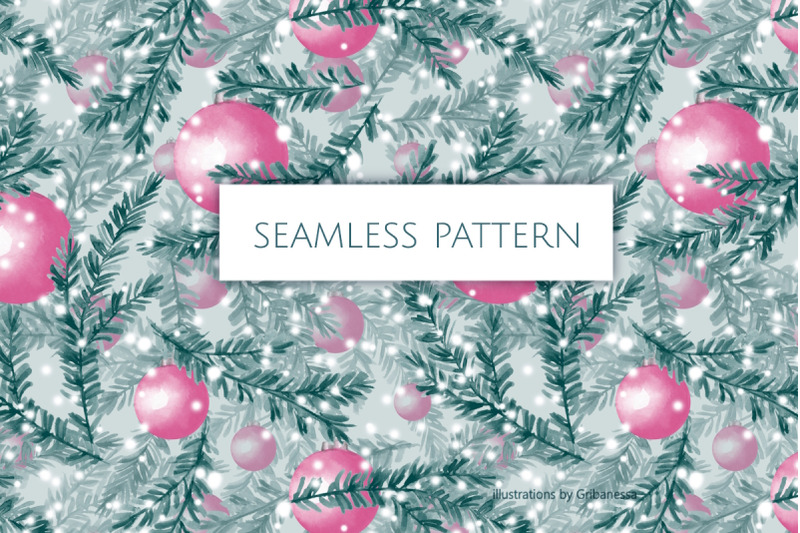 christmas-branches-and-ornaments-pattern