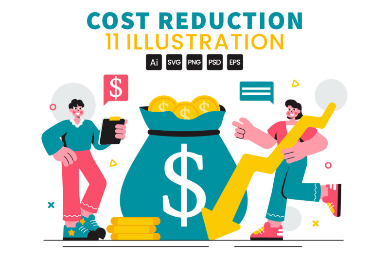 11-cost-reduction-business-illustration