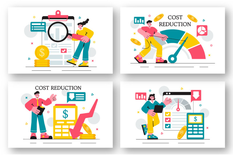 11-cost-reduction-business-illustration