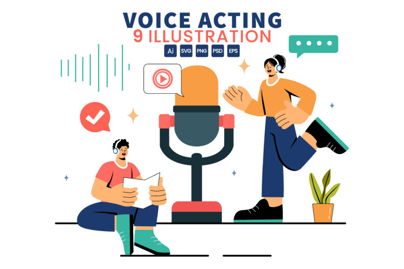 9-dubbing-and-voice-acting-illustration