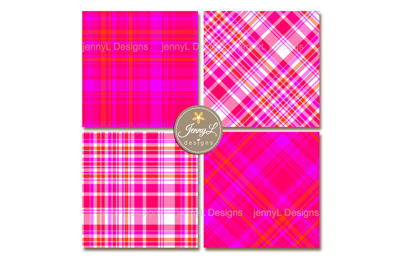 neon-valentine-plaid-digital-papers