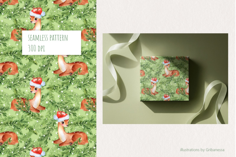 watercolor-christmas-fawn-seamless-pattern