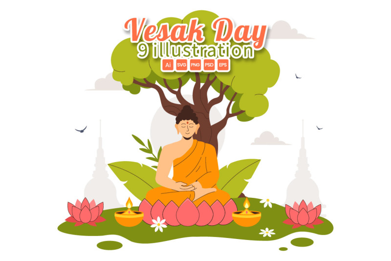 9-buddhist-vesak-day-illustration