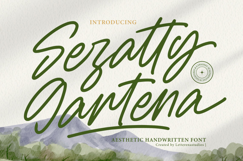 sejatty-gartena-aesthetic-handwritten-font