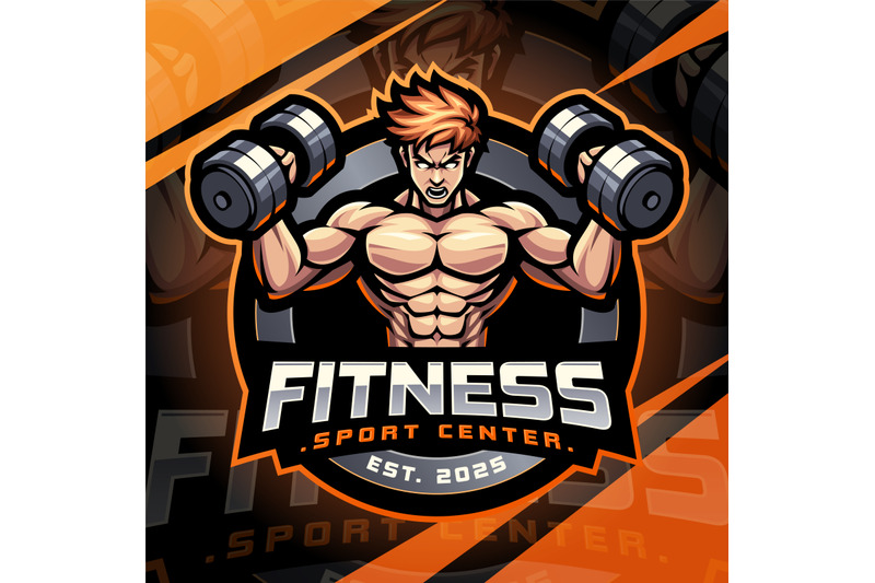 fitness-esport-mascot-logo-design
