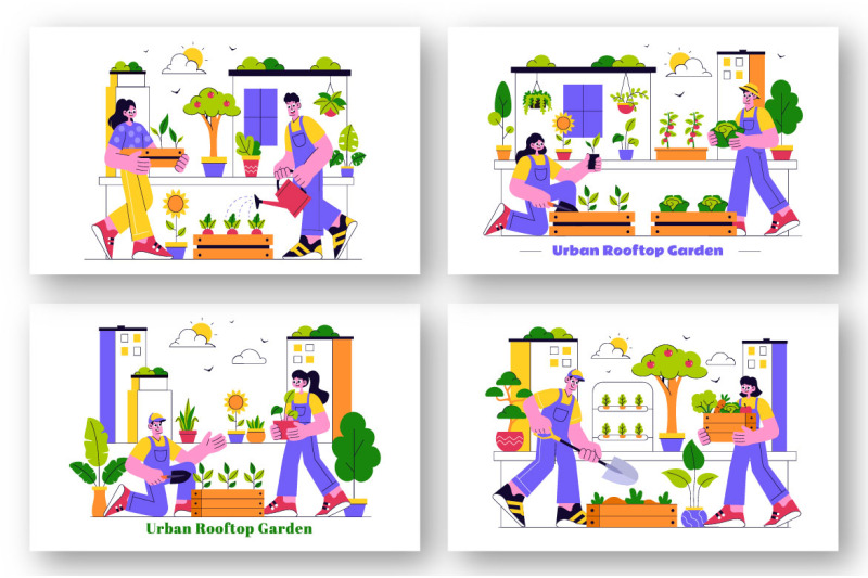 10-urban-farming-rooftop-garden-illustration