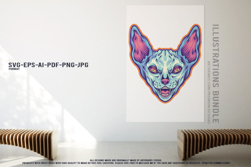 spooky-undead-creatures-creepy-cartoon-vector-horror-animal-heads