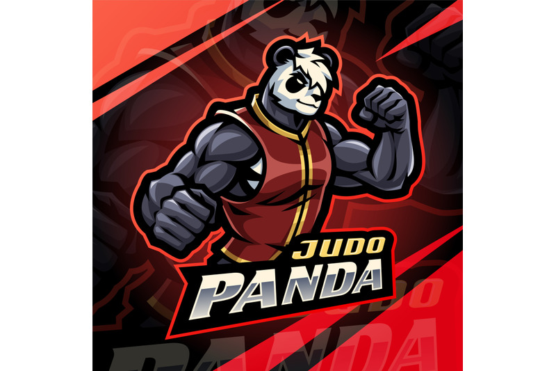 judo-panda-esport-mascot-logo-design