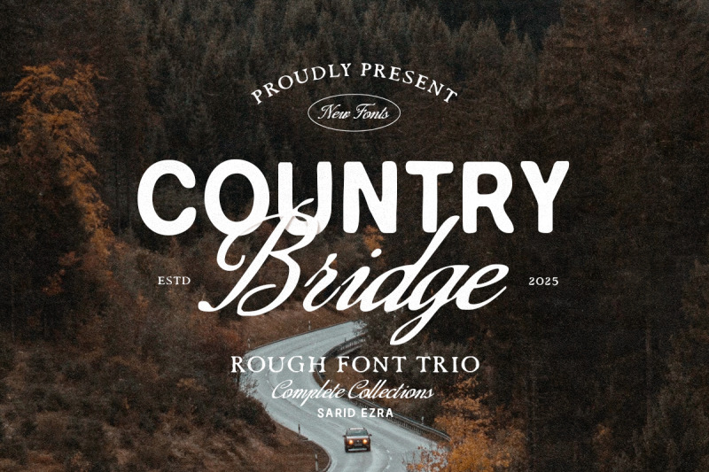country-bridge-rough-font-trio