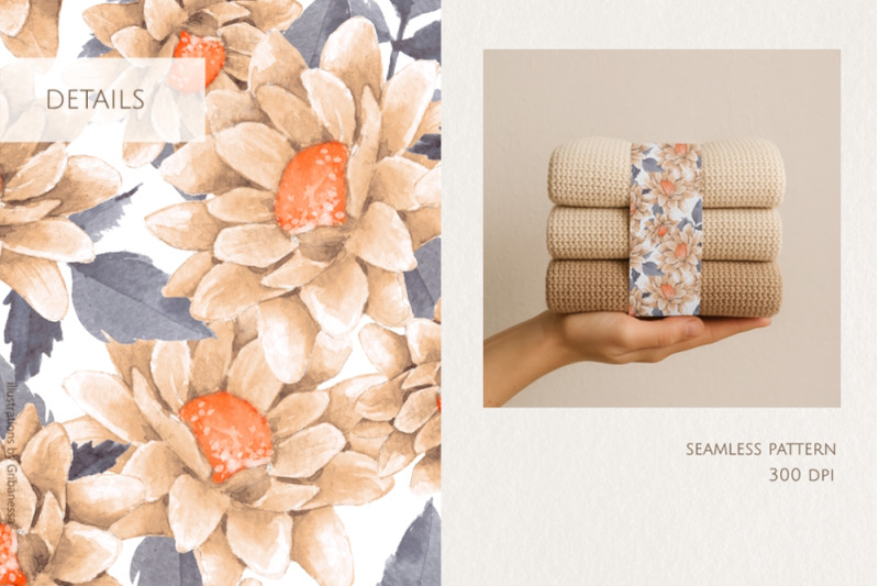watercolor-autumn-floral-seamless-pattern