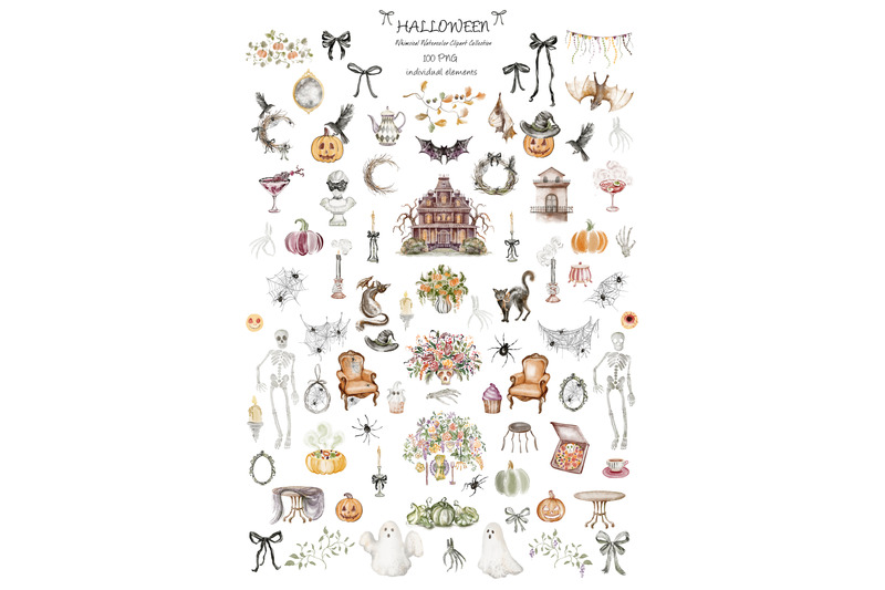 halloween-watercolor-elements-bundle-patterns-borders-amp-frames
