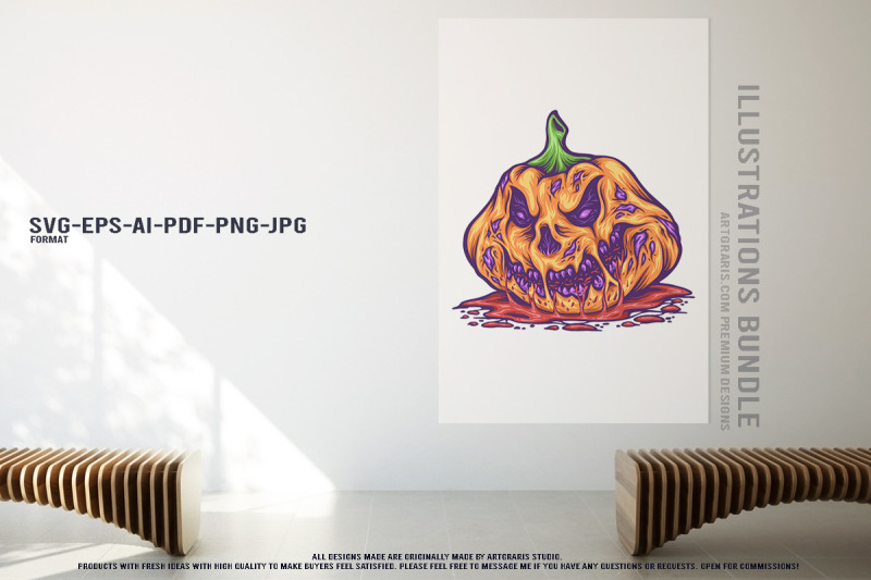 halloween-pumpkins-horror-collection-vector-illustration