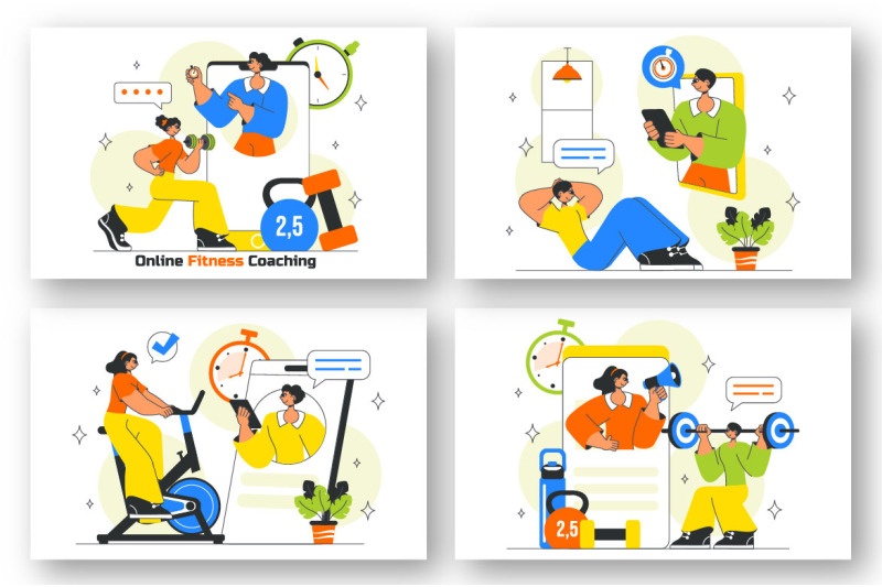 10-online-fitness-coaching-illustration