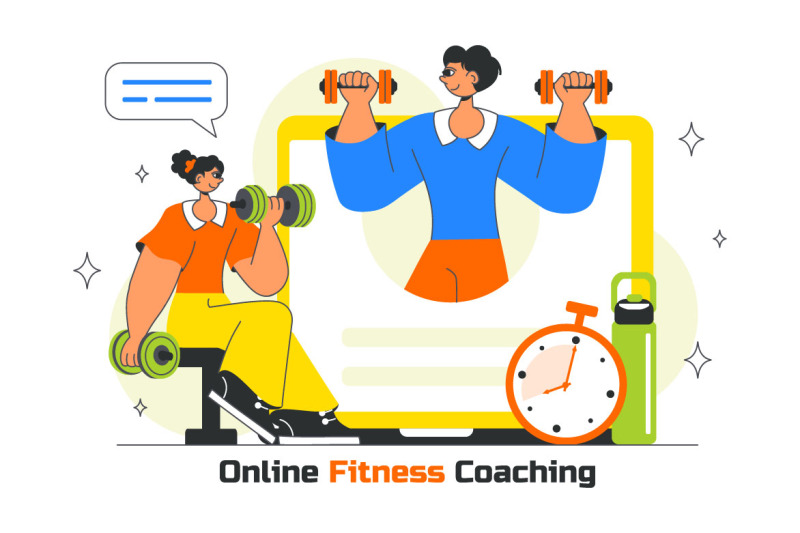 10-online-fitness-coaching-illustration