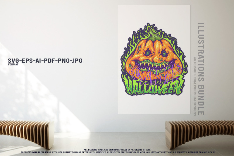 spooky-party-vector-pack-with-creepy-pumpkin-illustrations