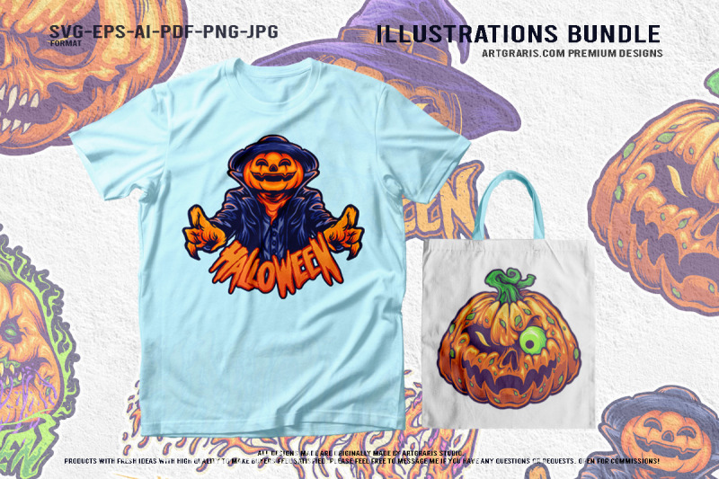 spooky-party-vector-pack-with-creepy-pumpkin-illustrations