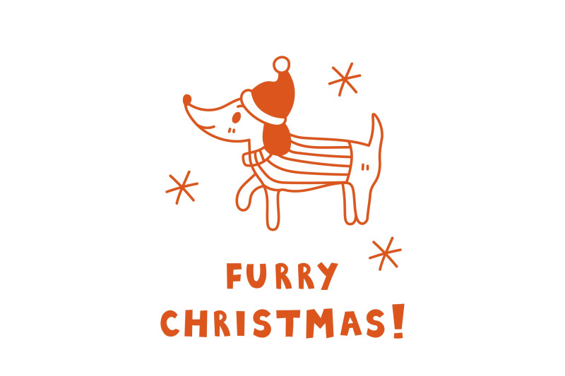 vintage-dog-christmas-doodles-png-clipart