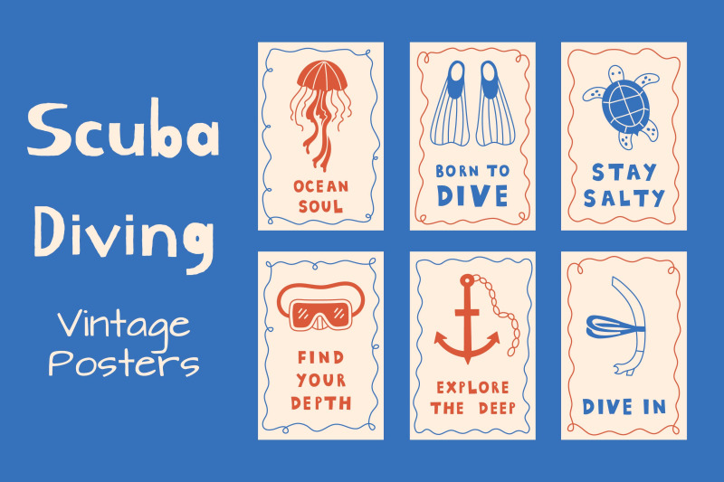 scuba-diving-vintage-posters