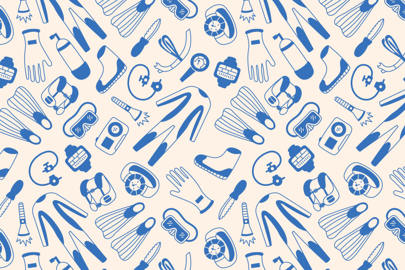 scuba-diving-gear-seamless-pattern