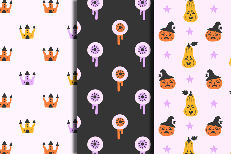 spooky-halloween-seamless-patterns