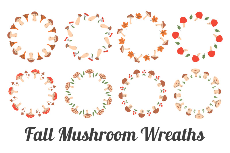 fall-mushroom-wreaths-png-clipart