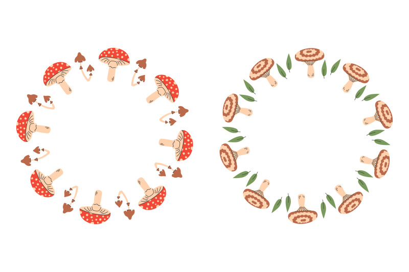 fall-mushroom-wreaths-png-clipart