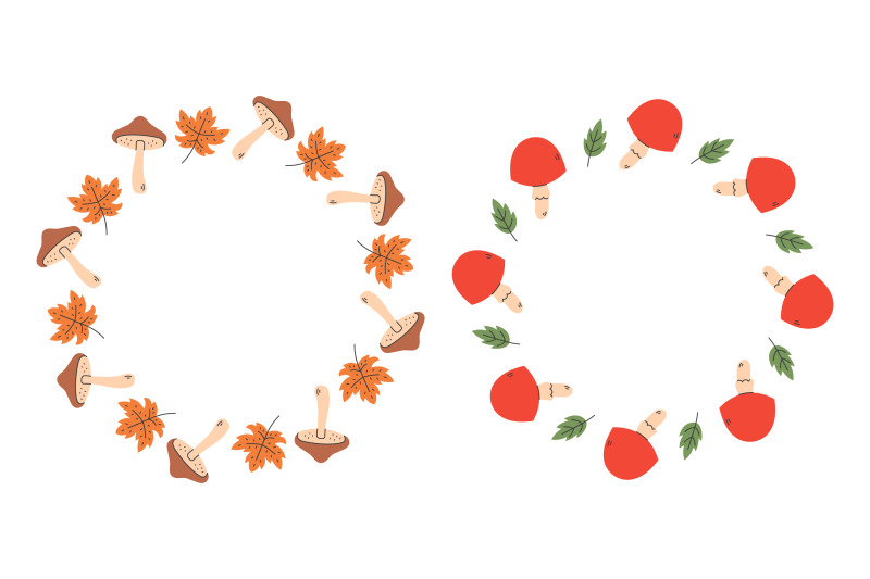 fall-mushroom-wreaths-png-clipart