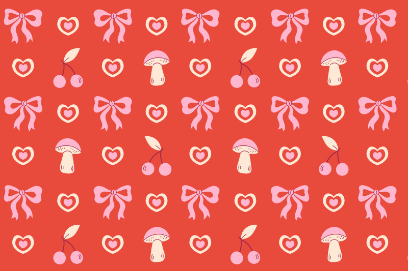 coquette-mushrooms-seamless-patterns