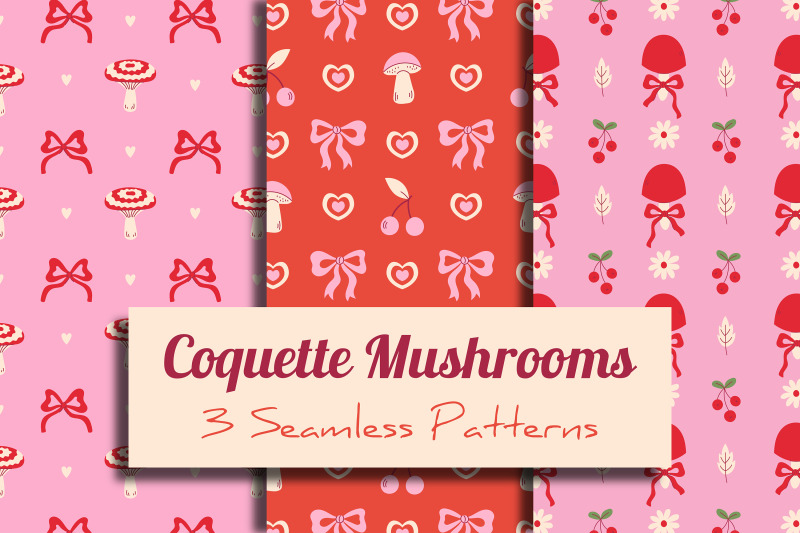 coquette-mushrooms-seamless-patterns