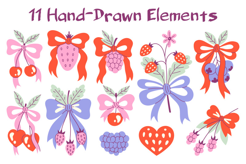 coquette-berries-with-bows-png-clipart