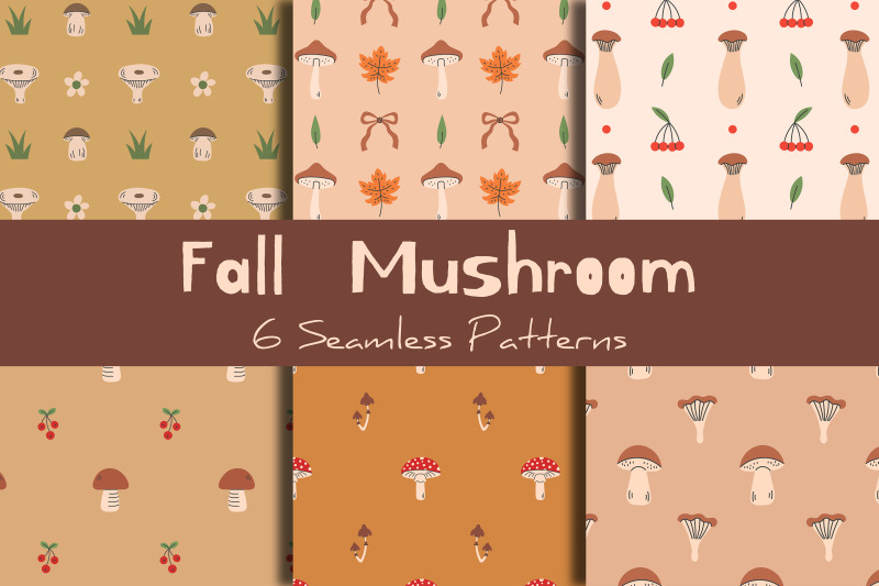 fall-mushroom-seamless-patterns-amp-papers