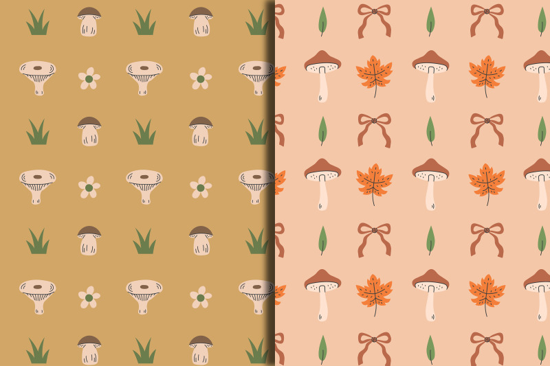 fall-mushroom-seamless-patterns-amp-papers