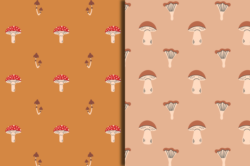 fall-mushroom-seamless-patterns-amp-papers