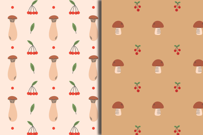 fall-mushroom-seamless-patterns-amp-papers