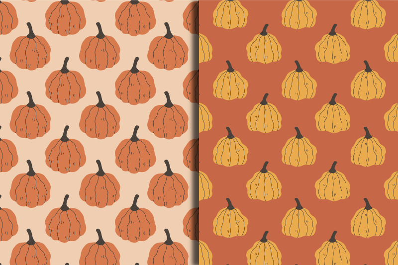 hand-drawn-pumpkin-seamless-patterns-amp-papers