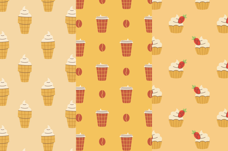 fast-food-and-drink-seamless-patterns