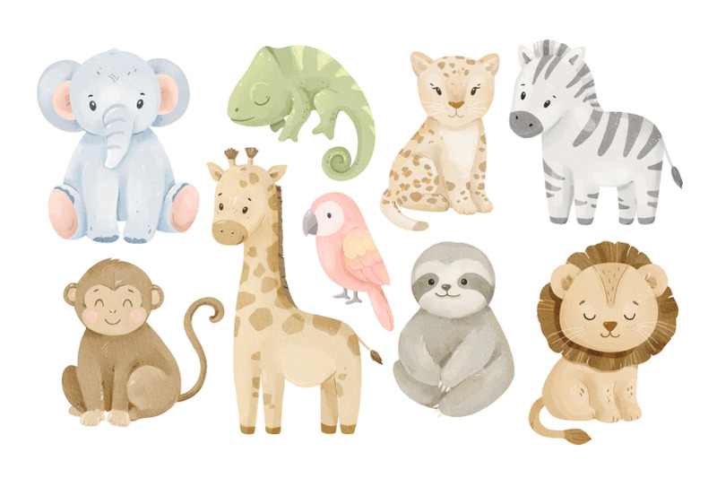watercolor-safari-animals-clipart