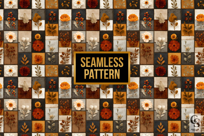 boho-patchwork-floral-seamless-patterns